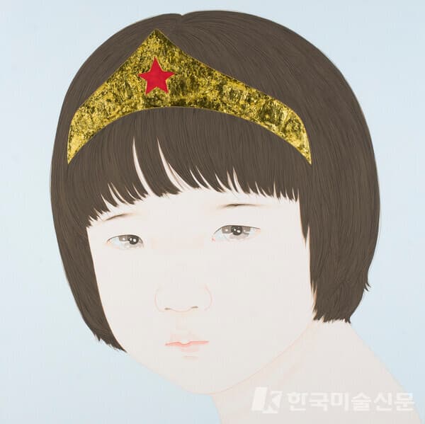 great girl 장지에 중채 80x80cm, 2021