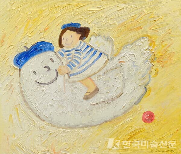 홍빛나, Fly, buddy, 53&times;45.5cm, Oil on canvas, 2022 (사진=화랑갤러리협회)