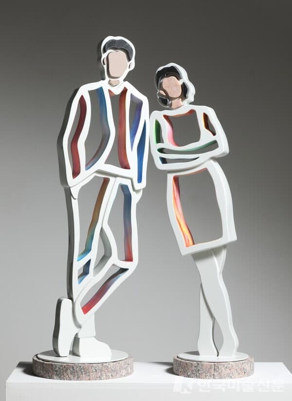 With you, Stainless Steel, Marble, Urethane paint, 2022