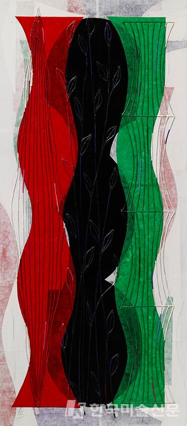 Affectionate Things-202121180&times;80cm Hanji & string on Canvas 2021