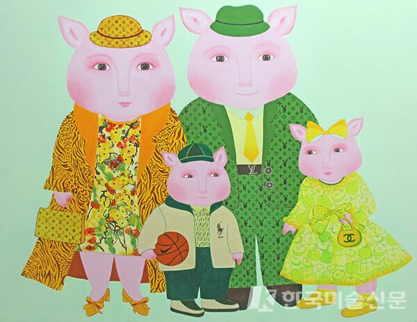 Rich Family116.8x90.0cm, Acrylic on canvas, 2022