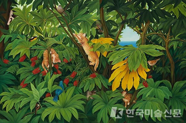 섬의 숲-Dream193.9x130.3cm, Acrylic on canvas, 2022