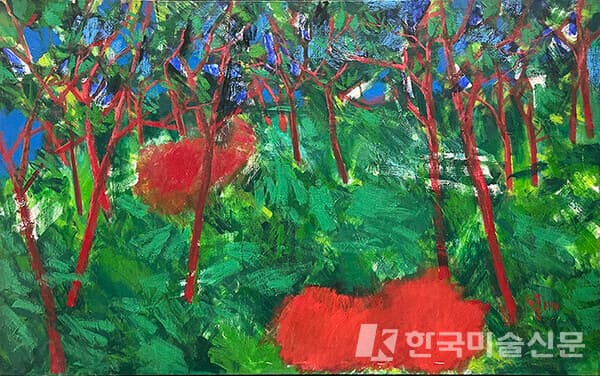 숲 Forest서용선 Suh Yongsun, 숲 Forest, 1989, 1990, Oil on canvas, 80 x 130cm