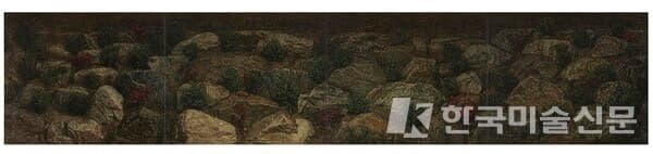 첫 봄 밤The First Spring Night, oil on canvas, 60.6x291cm, 2020-21