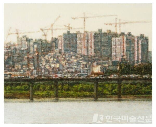 강변 2Riverside 2, acrylic on canvas, 22x27cm, 2022