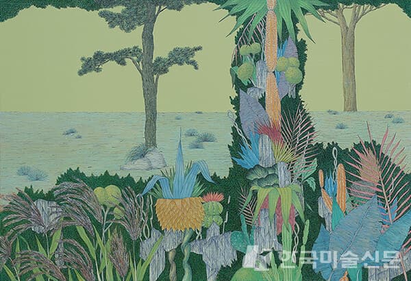 Silentscape #9손서현 Silentscape #9_oil,acrylic,pen on canvas_50&times;72.7cm_2022