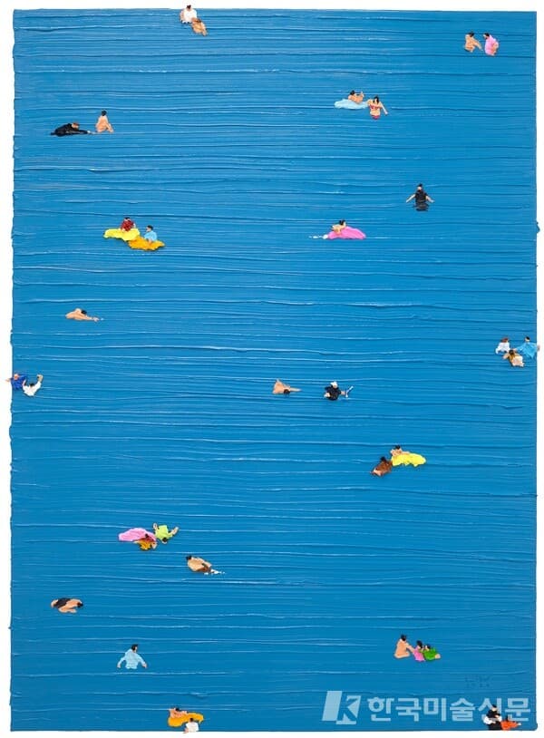 Floating People이상용, Floating People 91x73cm oil on canvas 2022