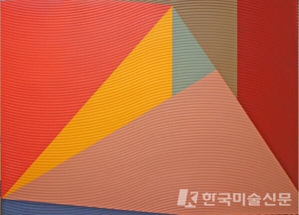 color dimension76 X 101.5 cm, acrylic gouache, gel on modeling made canvas, 2019 (사진=한국화랑협회)