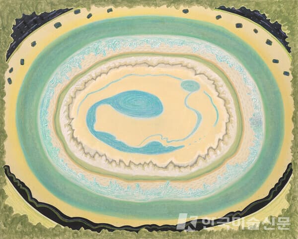 낮과 밤의 여행자 Day and Night Traveler장지에 혼합재료 (mixed media on Korean paper), 162.2&times;130.3cm, 2022