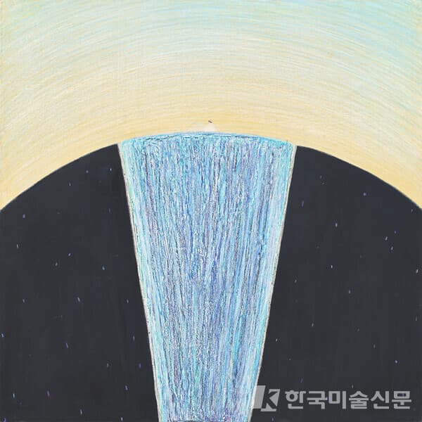 시간의 어디쯤에 1 Somewhere in Time 1장지에 혼합재료 (mixed media on Korean paper), 70&times;70cm, 2022