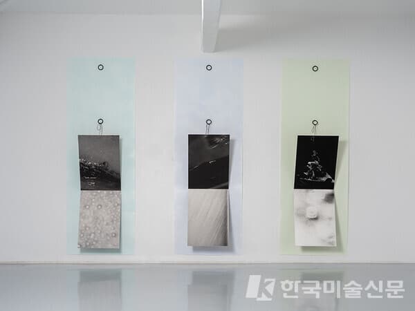 분-합문156X54cm가변크기 종이에 먹, 문고리 2020