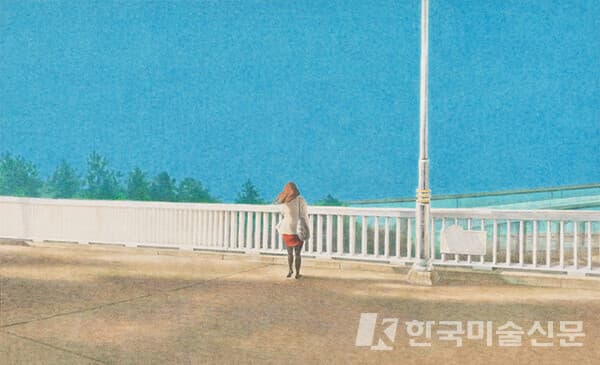 동작역여자59x96cm 장지에 채색 2022 [사진=화랑갤러리협회]