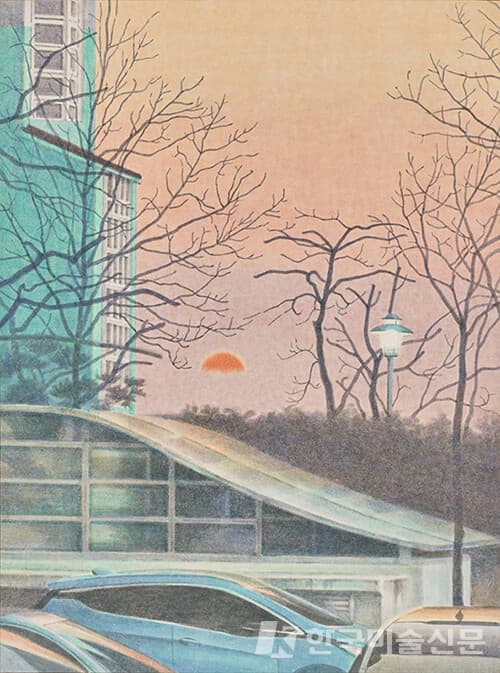 퇴근길55x41cm 장지에 채색 2022 [사진=화랑갤러리협회]