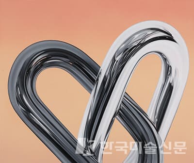 Candice Joo Lover Reflection 22_0272.7x60.6cm oil & acrylic on canvas 2022