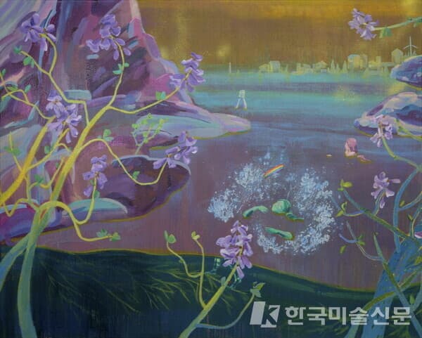 무지개 짓는 여자들Acrylic on canvas 130.3 x 162.2cm 2022