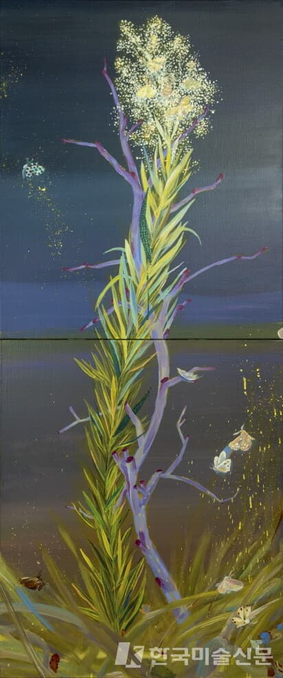 죽어버린 무화과 나무Acrylic on canvas 145.4 x 60.6cm 2022