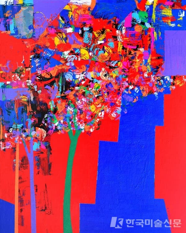 The man & The womanThe man & The woman 130.3cm x 162.2cm 100F Mixed media 2022 [사진=화랑갤러리협회]