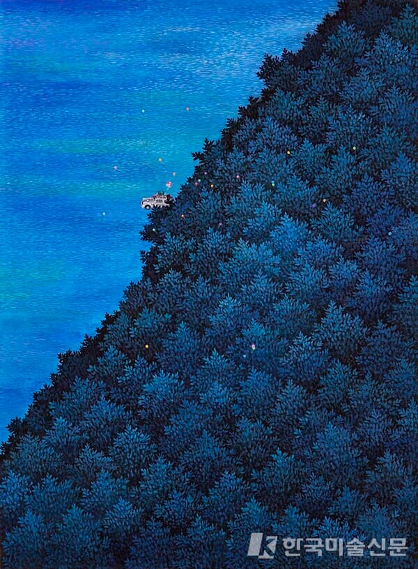 이현진, 숨겨진 세상-낯선여행72.9x53cm, Acrylic on Koreanpaper, 2023 [사진=갤러리화랑협회]