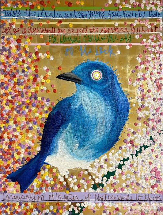 우국원, BluebirdOil on canvas, 259.1 x 193.9 cm, 2020-2022