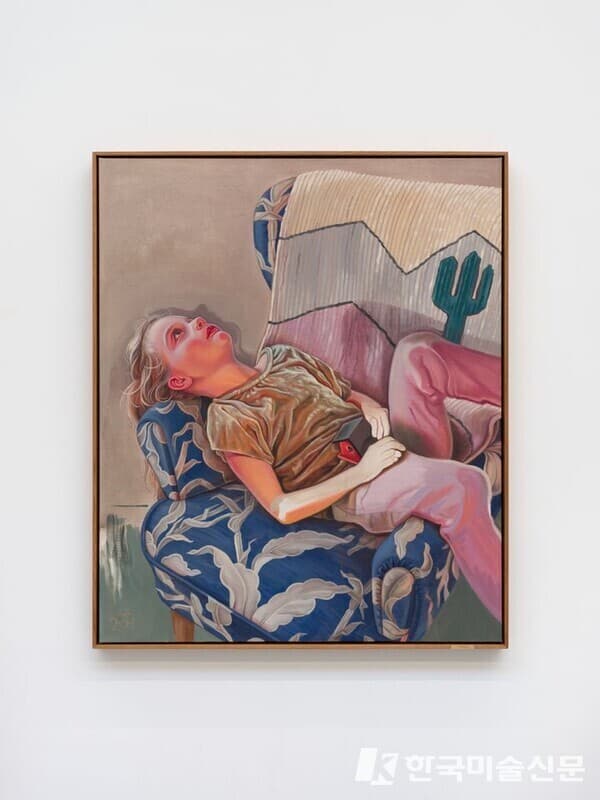 Kati Heck,&nbsp;GUR&nbsp;(2023).&nbsp;캔버스에 오일.&nbsp;120&times;100cm.&nbsp;Sadie Coles