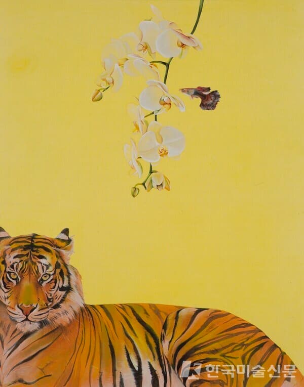 호접란2호접란2_70x55cm_비단에진채_2022