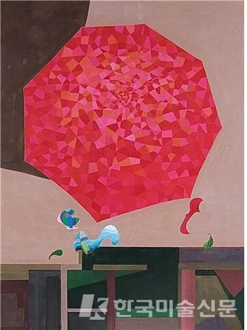 여름의 행복, 2021, 장지에 분채, 130.3&times;97.0cm