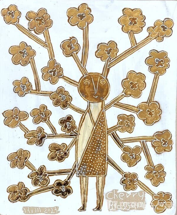 Cherry blossomceramics/33X40cm/2023