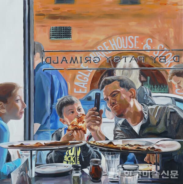 줄리아나스 피자집 Juliana's Pizza65.1x65.1cm, 캔버스에 유채(oil on canvas), 2022