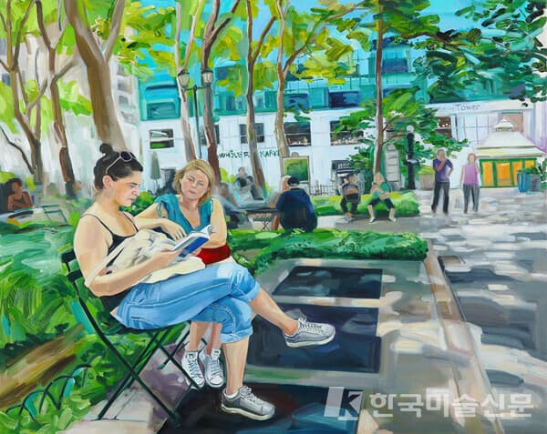 브라이언트파크에서의 휴식 Rest in Bryant Park72.7x90.9cm, 캔버스에 유채(oil on canvas), 2022