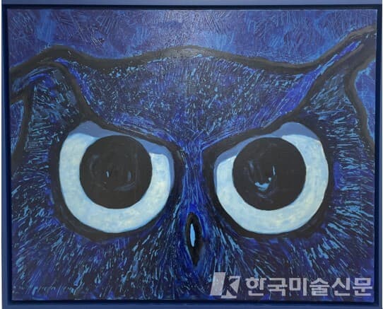 미네르바부엉이문인수 Moon Insoo [미네르바부엉이] B-4 acrylic on canvas 90 x 72cm 2022