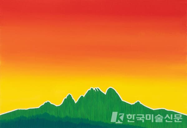 산의 기운 #15852022_Mixed media on canvas_80.3 x 116.8 cm