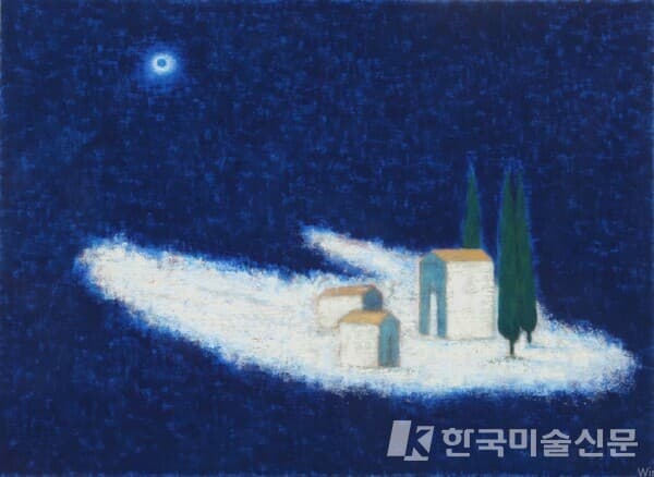 조용한 풍경_Tempera on Canvas_53x72.5cm _2023
