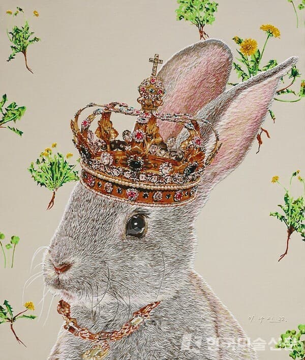 고마워 나를 키운 꽃과 바람아!53x45.5cm mixed media 2022