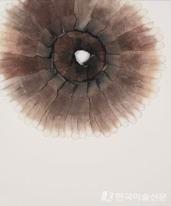 Black hole 08-7, 2008, Mixed Media on Canvas, 53.0 x 45.5 cm