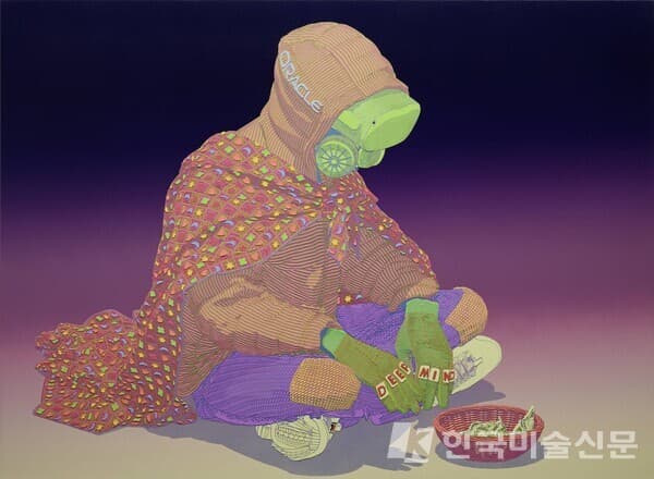 알렉스 도지 - NEW ORACLE&nbsp;oil and Acrylic on canvas111.8 X 152.4 cm 2023