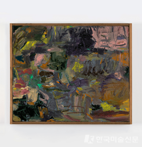 호아킨 보스 - Untitled&nbsp;Oil on wood panel46 &times; 55.3 &times; 5 cm. Unique 2022&nbsp;Courtesy of the artist and Perrotin.