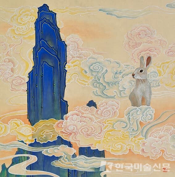 엘리스의 구름 정원_50x50cm_비단에 진채_2020