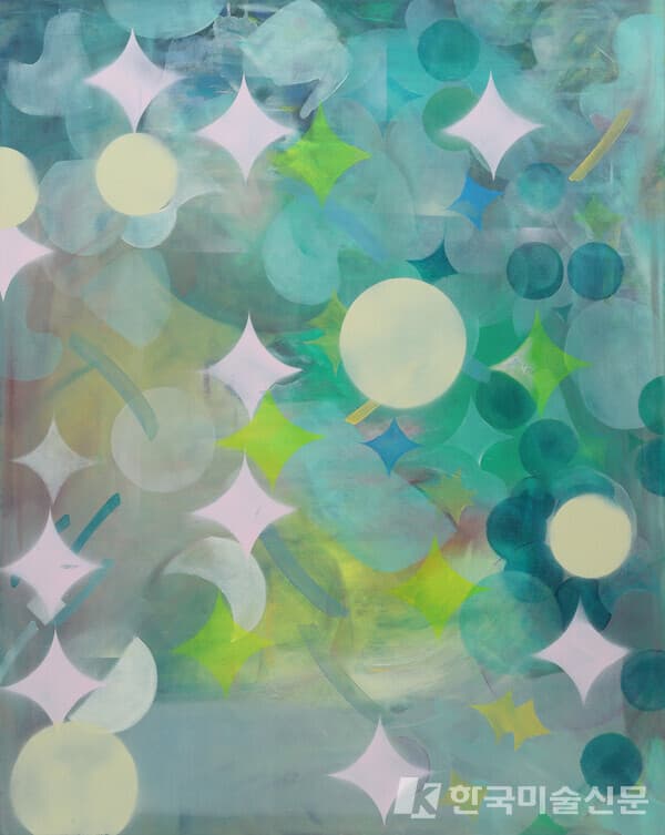 고요 Silence&nbsp;Oil Sticks, Acrylics and Spray Paints on Canvas 100x80.3cm, 2022