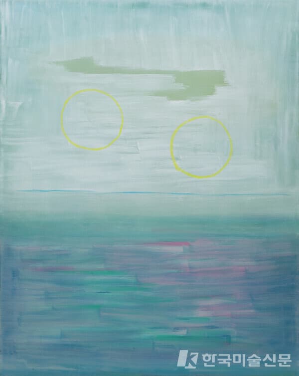 사랑의 기원 Origin of Love&nbsp;Oil sticks and Acrylics on Canvas, 100x80.3cm, 2023