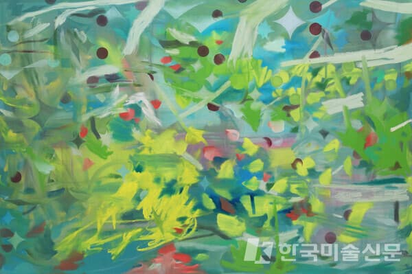 계절들 Seasons&nbsp;Oil sticks, Acrylics and Spray Paints on Canvas 97x145.5cm, 2022