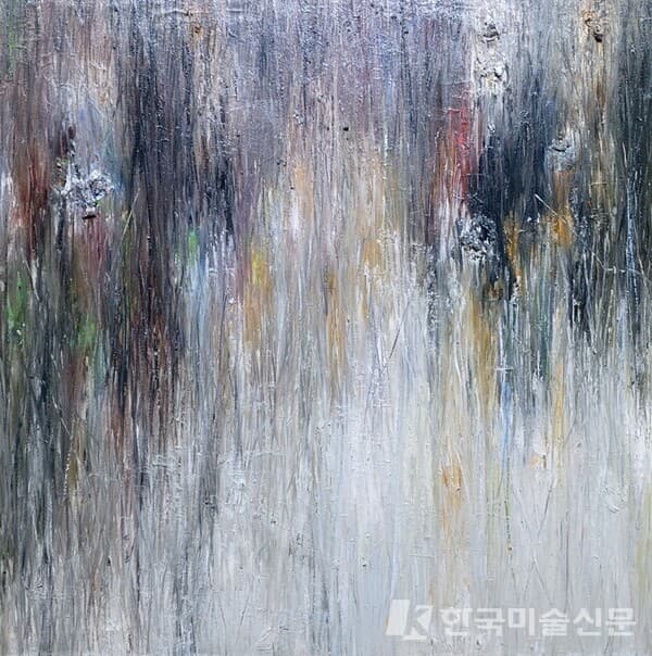 붓을들다 (Jc tenir le pinceaux) 58.5&times;58.5cm(15호) Oil on canvas 2023
