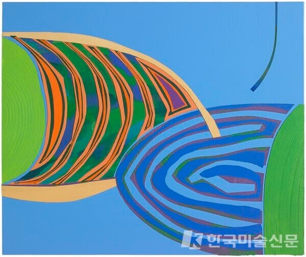 Flowing-2210(1) 60.6x72.7cm mixed media on canvas 2022