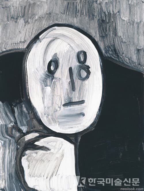 엄유정_Night Face_gouache_캔버스에 아크릴채색_32&times;24cm_2023ⓒeomyujeong/pibigallery
