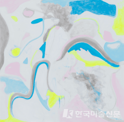 I Rather be Here with You 2023, Acrylic on Canvas, 130.4 x 130.4cm