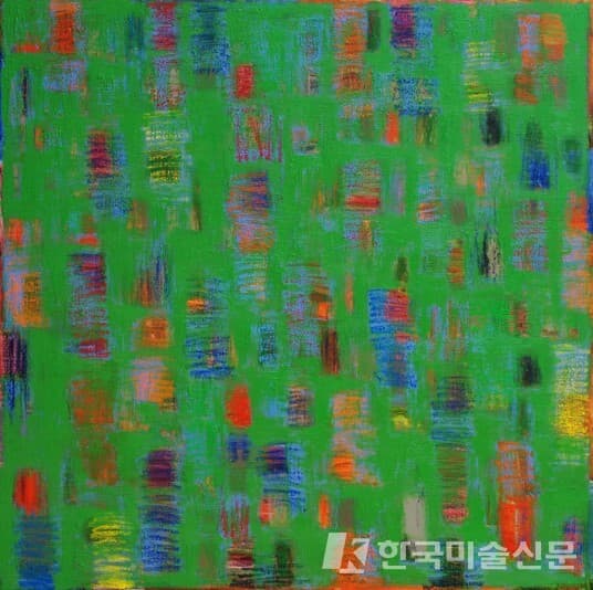 cadmium green.80 x 80 cm Oil on Canvas 2019