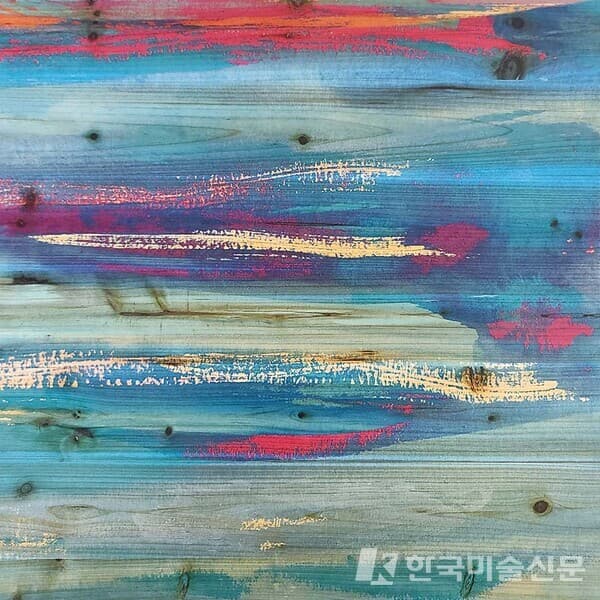 Sky Emotion_ Season1&nbsp;60x60x3cm, mixed media on cedar wood, 2023