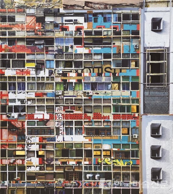 Urban7&nbsp;90x80cm,Mixed media, 2021