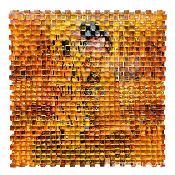 Kiss Klimt&nbsp;120x120cm, Mixed media,2022