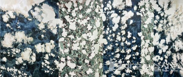 송수민, 고요와 소란&nbsp;2023, Acrylic on canvas, 200 x 475 cm