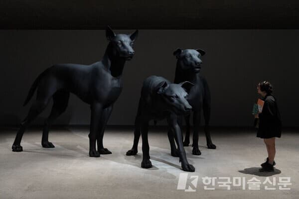 Ron Mueck 전시 전경 2023&nbsp;&copy; Marc Domage (사진=까르띠에 현대미술재단 제공)